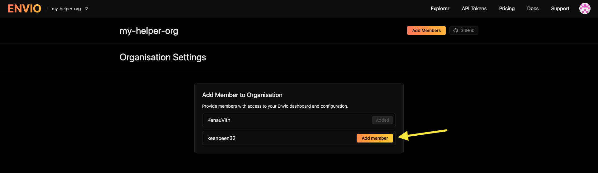 Members List Page